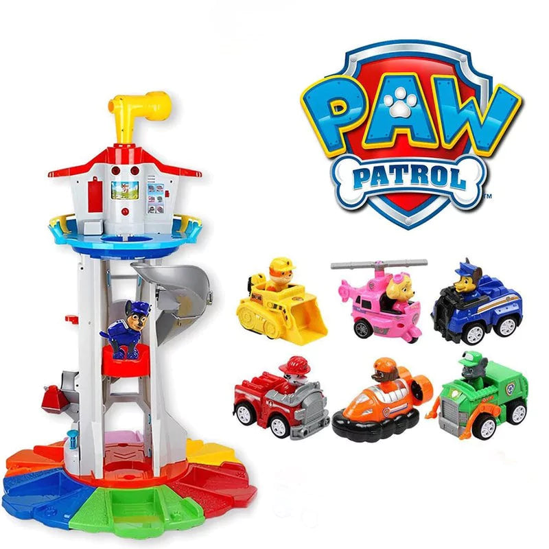 Brinquedo Infantil Torre Patrulha Canina com Carros