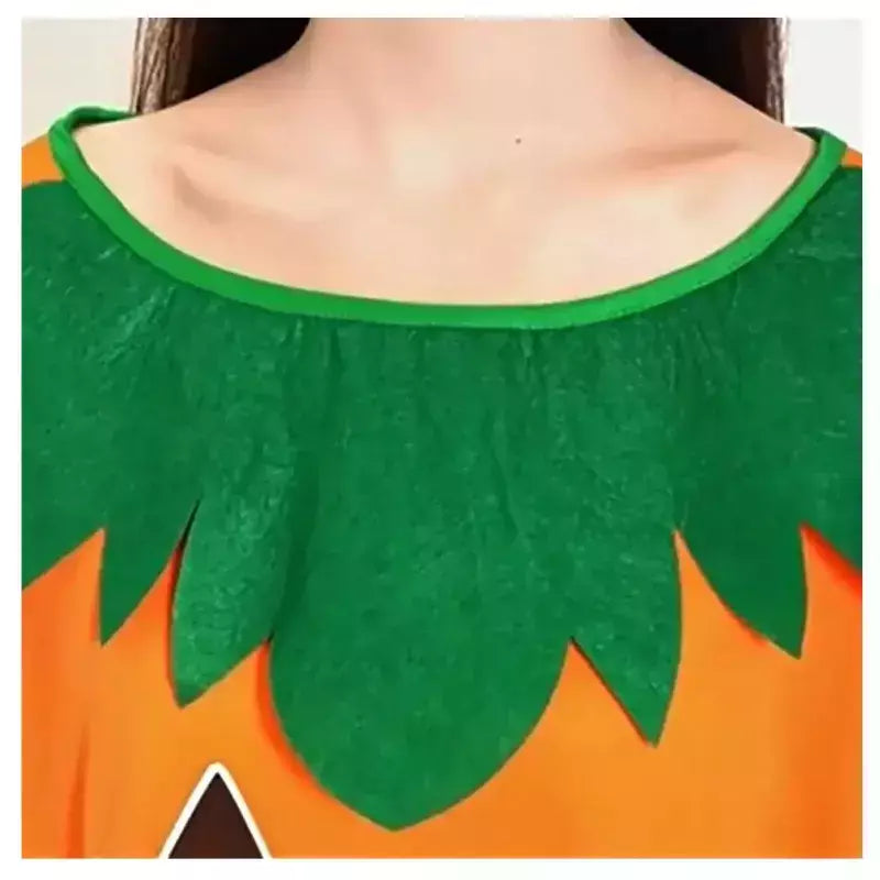 Fantasia Infantil Halloween Capa de Abóbora Luminosa