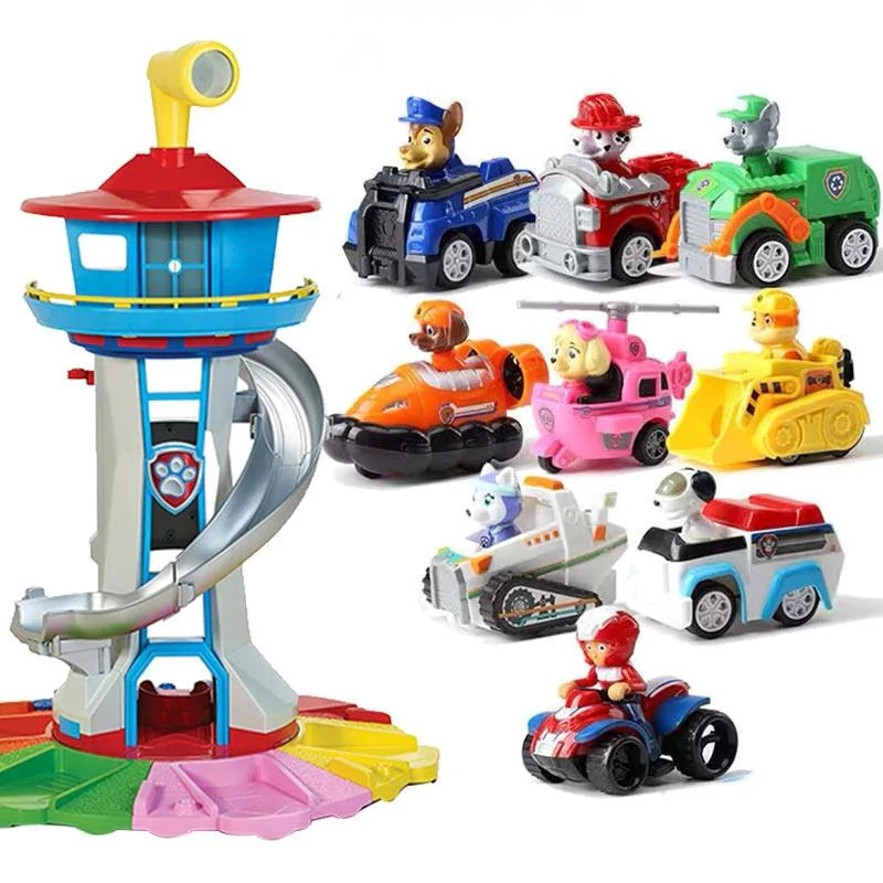 Brinquedo Infantil Torre Patrulha Canina com Carros