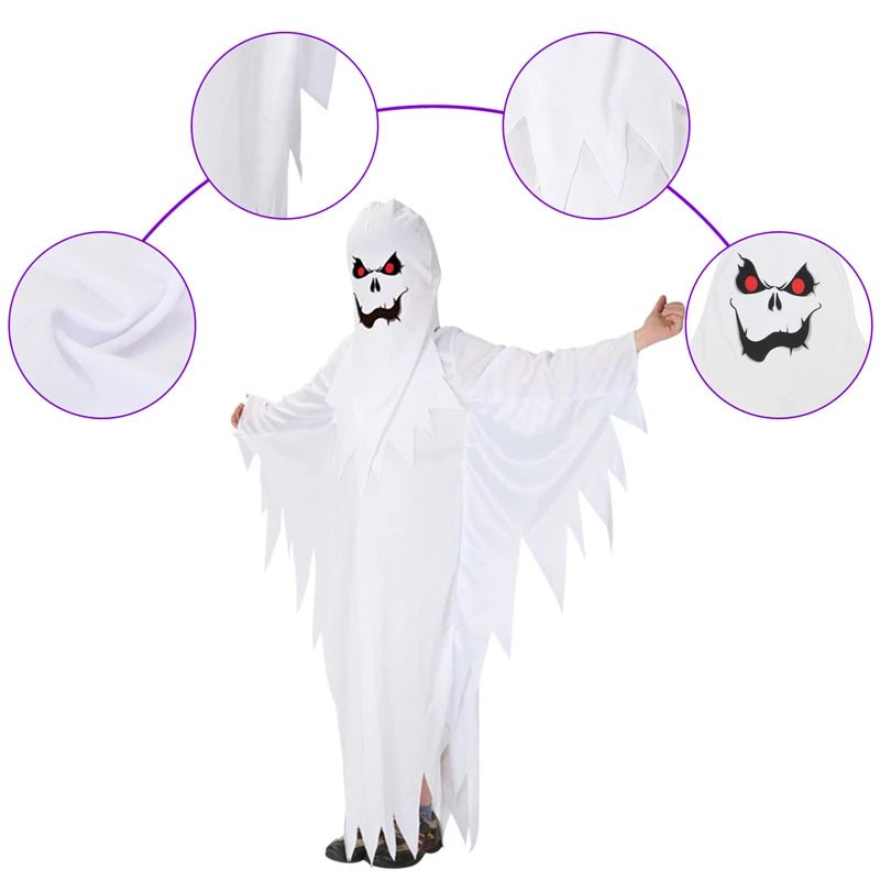 Fantasia Infantil Halloween Fantasma Assustador