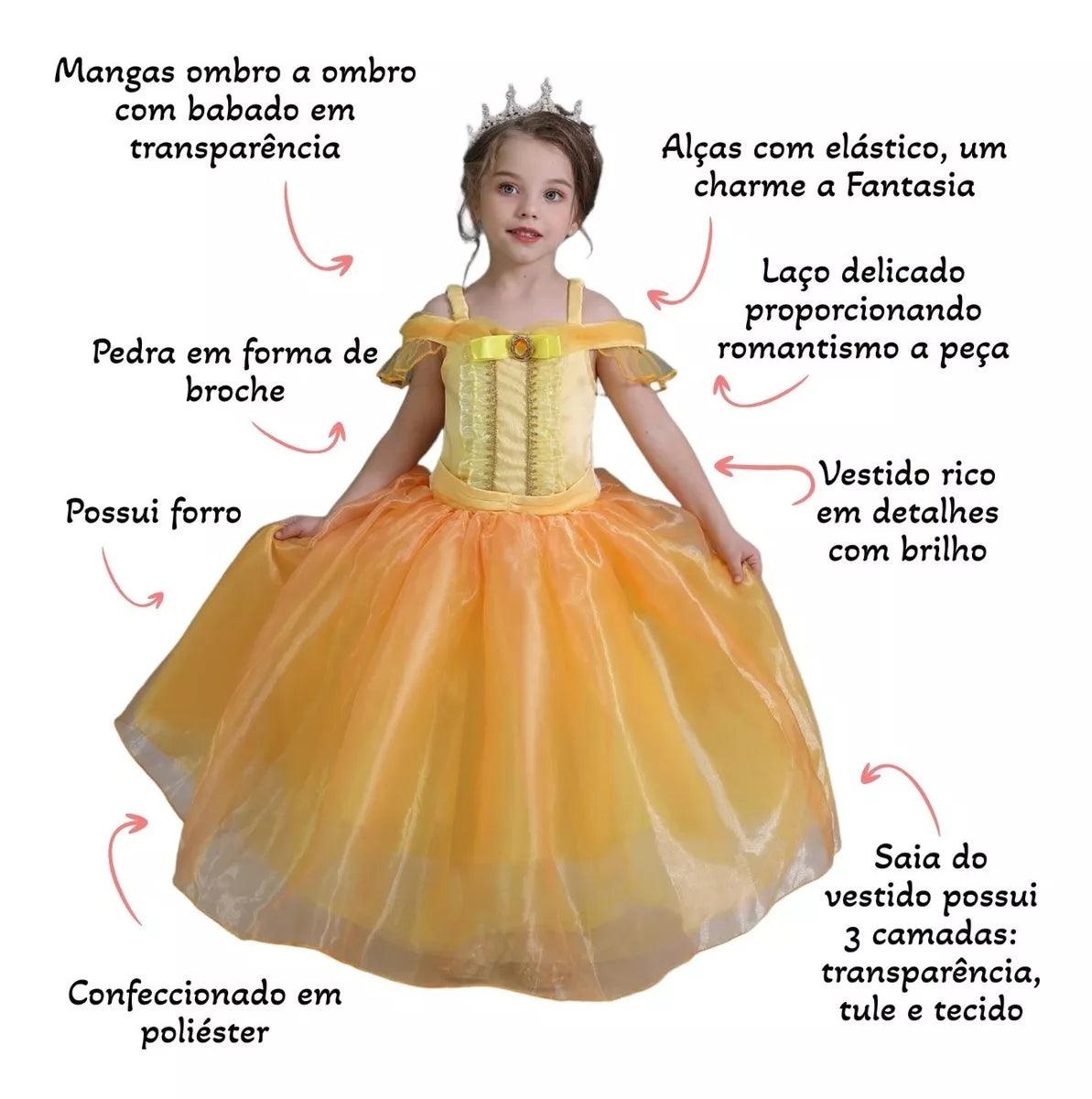 Fantasia Infantil Disney Princesa Bela