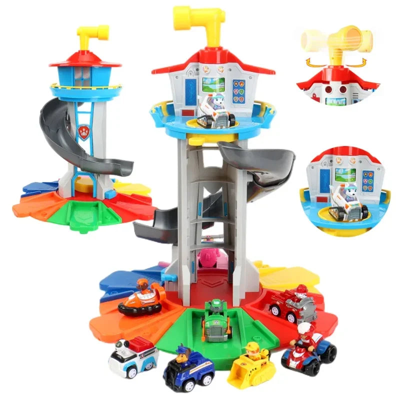 Brinquedo Infantil Torre Patrulha Canina com Carros