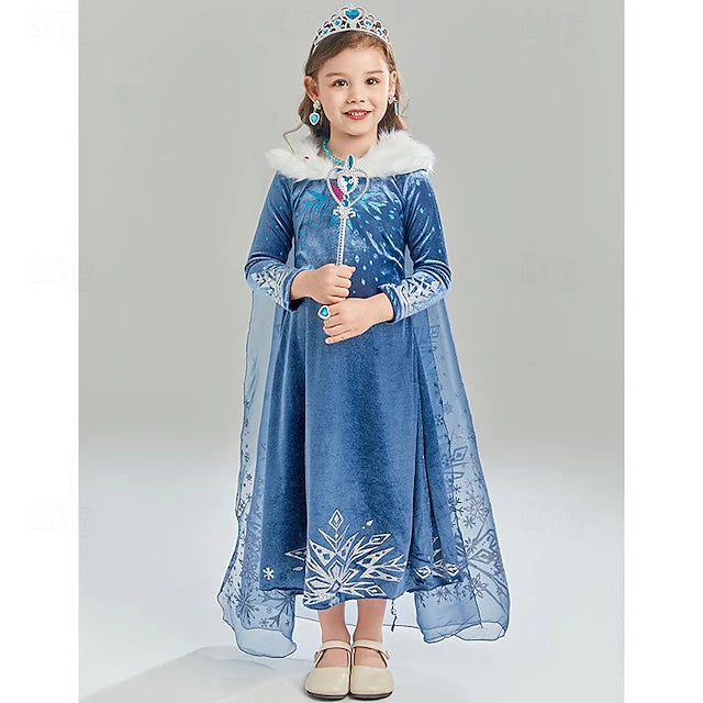 Fantasia Infantil Vestido de Gala Elsa Frozen