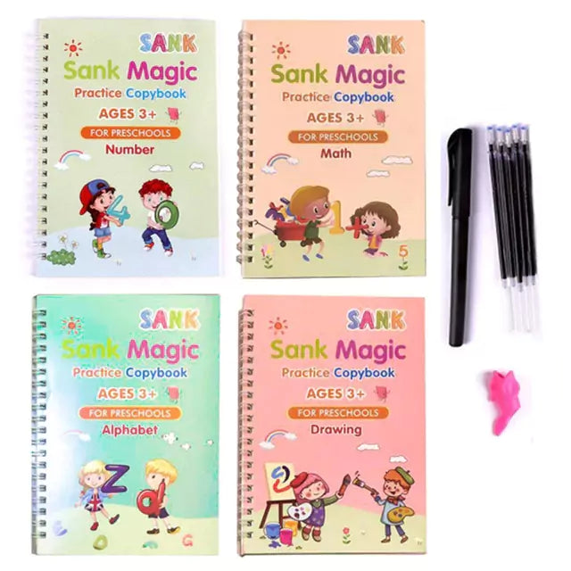 Kit com 4 Livros de Caligrafia