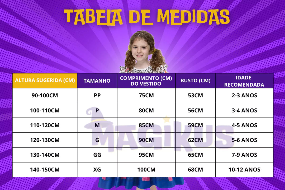 Fantasia Infantil Mirabel Madrigal Encanto