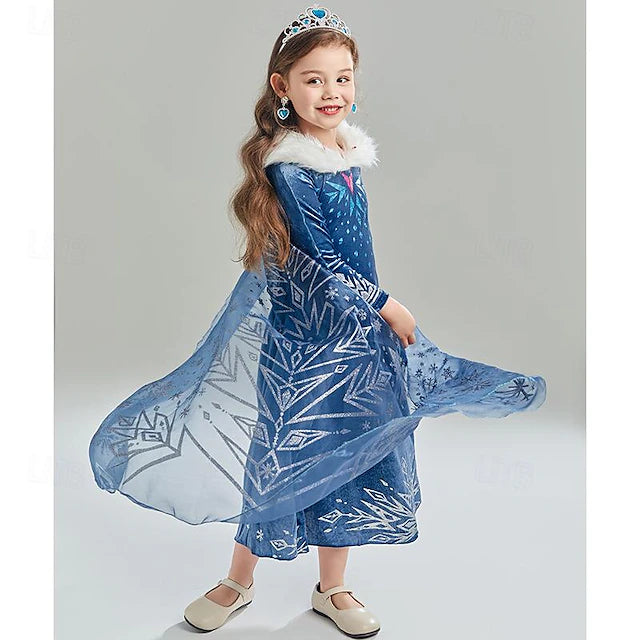 Fantasia Infantil Vestido de Gala Elsa Frozen