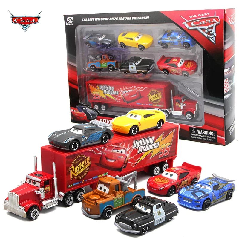 Kit Carros Relâmpago McQueen com Caminhão