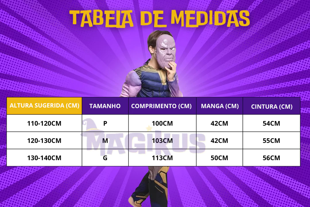Fantasia Infantil Vingadores Thanos